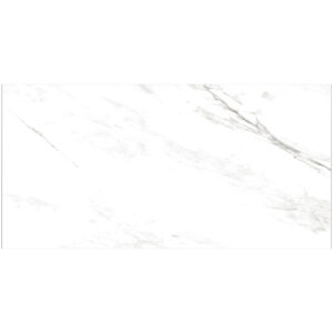 A white marble floor with a black line on it