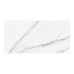 A white marble tile with gray streaks on it.