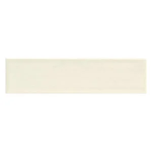A white tile with a black stripe on it