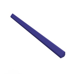 A blue piece of wood is laying on top of it.