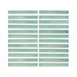 A set of twenty four strips of glass.