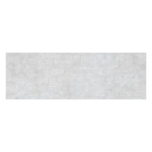 White textured brick wall panel.